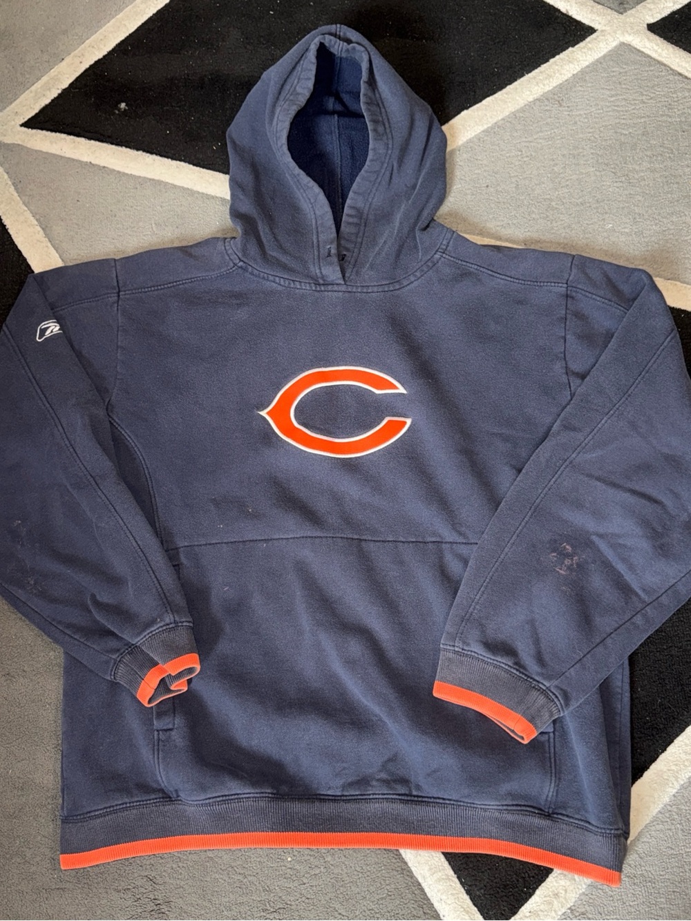 Chicago Bears y2k Reebok navy blue hoodie